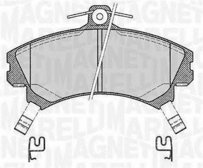 MAGNETI MARELLI 363916060521 -  Комплект тормозных колодок, дисковый тормоз